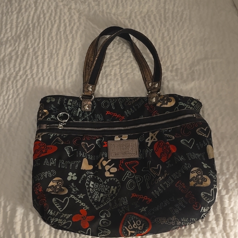 Black Printed Women's Bag